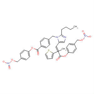 838878-14-1  2-Thiophenepropanoic acid,a-[[2-butyl-1-[[4-[[4-[(nitrooxy)methyl]phenoxy]carbonyl]phenyl]methyl]-1H-imidazol-5-yl]methylene]-, mono[4-[(nitrooxy)methyl]phenyl] ester