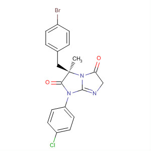 839678-17-0  1H-Imidazo[1,2-a]imidazole-2,5(3H,6H)-dione,3-[(4-bromophenyl)methyl]-1-(4-chlorophenyl)-3-methyl-, (3R)-