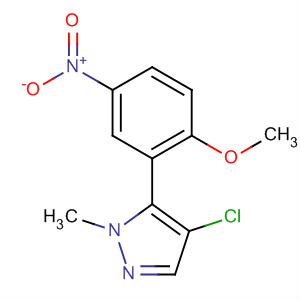 839713-98-3  1H-Pyrazole, 4-chloro-5-(2-methoxy-5-nitrophenyl)-1-methyl-