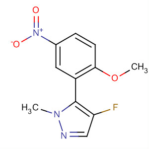 839714-16-8  1H-Pyrazole, 4-fluoro-5-(2-methoxy-5-nitrophenyl)-1-methyl-