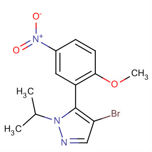 839714-32-8  1H-Pyrazole, 4-bromo-5-(2-methoxy-5-nitrophenyl)-1-(1-methylethyl)-