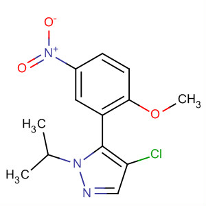 839714-36-2  1H-Pyrazole, 4-chloro-5-(2-methoxy-5-nitrophenyl)-1-(1-methylethyl)-