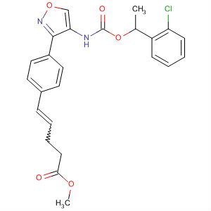 839718-36-4  4-Pentenoic acid,5-[4-[4-[[[1-(2-chlorophenyl)ethoxy]carbonyl]amino]-3-isoxazolyl]phenyl]-,methyl ester