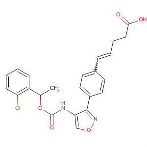 839718-37-5  4-Pentenoic acid,5-[4-[4-[[[1-(2-chlorophenyl)ethoxy]carbonyl]amino]-3-isoxazolyl]phenyl]-