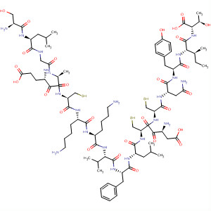 840508-84-1  L-Threonine,L-seryl-L-leucylglycyl-L-a-glutamyl-L-alanyl-L-cysteinyl-L-lysyl-L-lysyl-L-valyl-L-phenylalanyl-L-leucyl-L-a-aspartyl-L-cysteinyl-L-cysteinyl-L-asparaginyl-L-tyrosyl-L-isoleucyl-