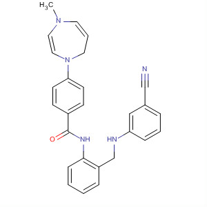 840531-01-3  Benzamide,N-[2-[[(3-cyanophenyl)amino]methyl]phenyl]-4-(hexahydro-4-methyl-1H-1,4-diazepin-1-yl)-