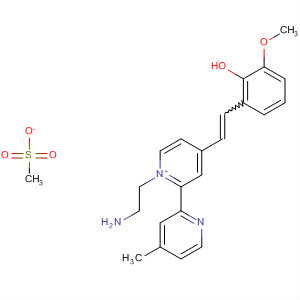 840546-03-4  2,2'-Bipyridinium,1-(2-aminoethyl)-4-[2-(2-hydroxy-3-methoxyphenyl)ethenyl]-4'-methyl-,methanesulfonate