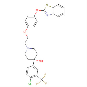 841201-40-9  4-Piperidinol,1-[2-[4-(2-benzothiazolyloxy)phenoxy]ethyl]-4-[4-chloro-3-(trifluoromethyl)phenyl]-