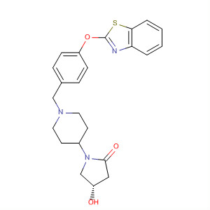 841201-57-8  2-Pyrrolidinone,1-[1-[[4-(2-benzothiazolyloxy)phenyl]methyl]-4-piperidinyl]-4-hydroxy-,(4S)-