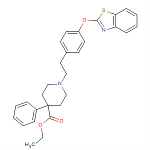 841201-70-5  4-Piperidinecarboxylic acid,1-[2-[4-(2-benzothiazolyloxy)phenyl]ethyl]-4-phenyl-, ethyl ester