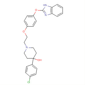 841201-82-9  4-Piperidinol,1-[2-[4-(1H-benzimidazol-2-yloxy)phenoxy]ethyl]-4-(4-chlorophenyl)-