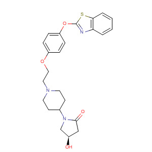 841202-50-4  2-Pyrrolidinone,1-[1-[2-[4-(2-benzothiazolyloxy)phenoxy]ethyl]-4-piperidinyl]-4-hydroxy-,(4R)-