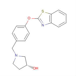 841202-91-3  3-Pyrrolidinol, 1-[[4-(2-benzothiazolyloxy)phenyl]methyl]-, (3R)-