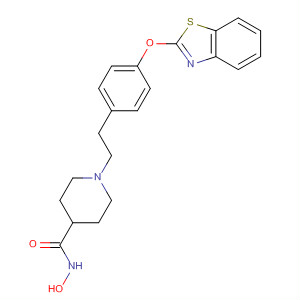841203-41-6  4-Piperidinecarboxamide,1-[2-[4-(2-benzothiazolyloxy)phenyl]ethyl]-N-hydroxy-