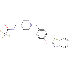 841203-75-6  Acetamide,N-[[1-[[4-(2-benzothiazolyloxy)phenyl]methyl]-4-piperidinyl]methyl]-2,2,2-trifluoro-