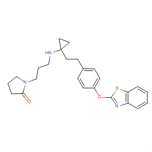 841204-25-9  2-Pyrrolidinone,1-[3-[[2-[4-(2-benzothiazolyloxy)phenyl]ethyl]cyclopropylamino]propyl]-