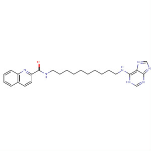 841274-42-8  2-Quinolinecarboxamide, N-[10-(1H-purin-6-ylamino)decyl]-