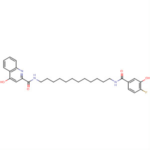 841275-06-7  2-Quinolinecarboxamide,N-[12-[(4-fluoro-3-hydroxybenzoyl)amino]dodecyl]-4-hydroxy-