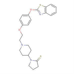 841312-05-8  2-Pyrrolidinethione,1-[1-[2-[4-(2-benzothiazolyloxy)phenoxy]ethyl]-4-piperidinyl]-