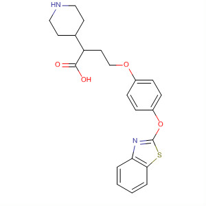 841312-14-9  4-Piperidineacetic acid, 1-[2-[4-(2-benzothiazolyloxy)phenoxy]ethyl]-