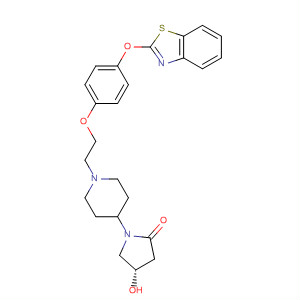 841312-56-9  2-Pyrrolidinone,1-[1-[2-[4-(2-benzothiazolyloxy)phenoxy]ethyl]-4-piperidinyl]-4-hydroxy-,(4S)-