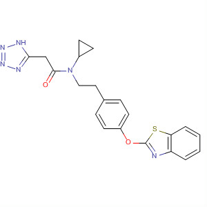 841312-67-2  1H-Tetrazole-5-acetamide,N-[2-[4-(2-benzothiazolyloxy)phenyl]ethyl]-N-cyclopropyl-