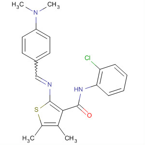 842124-61-2  3-Thiophenecarboxamide,N-(2-chlorophenyl)-2-[[[4-(dimethylamino)phenyl]methylene]amino]-4,5-dimethyl-