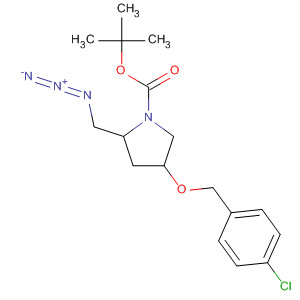 842136-09-8  1-Pyrrolidinecarboxylic acid,2-(azidomethyl)-4-[(4-chlorophenyl)methoxy]-, 1,1-dimethylethyl ester,(2S,4R)-