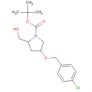 842136-13-4  1-Pyrrolidinecarboxylic acid,4-[(4-chlorophenyl)methoxy]-2-(hydroxymethyl)-, 1,1-dimethylethyl ester,(2S,4S)-