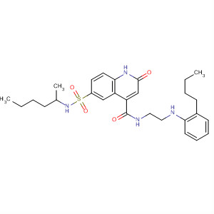 842167-02-6  4-Quinolinecarboxamide,6-[(butylethylamino)sulfonyl]-N-[2-(butylphenylamino)ethyl]-1,2-dihydro-2-oxo-