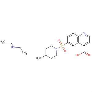 842167-03-7  4-Quinolinecarboxylic acid, 6-[(4-methyl-1-piperidinyl)sulfonyl]-, compd.with N-ethylethanamine (1:1)