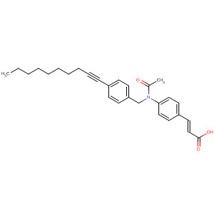 843674-75-9  2-Propenoic acid,3-[4-[acetyl[[4-(1-decynyl)phenyl]methyl]amino]phenyl]-, (2E)-
