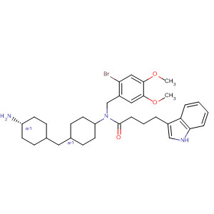 844491-63-0  1H-Indole-3-butanamide,N-[cis-4-[(trans-4-aminocyclohexyl)methyl]cyclohexyl]-N-[(2-bromo-4,5-dimethoxyphenyl)methyl]-
