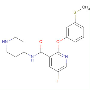 833482-87-4  3-Pyridinecarboxamide,5-fluoro-2-[3-(methylthio)phenoxy]-N-4-piperidinyl-