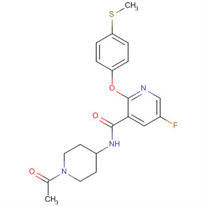 833483-23-1  3-Pyridinecarboxamide,N-(1-acetyl-4-piperidinyl)-5-fluoro-2-[4-(methylthio)phenoxy]-