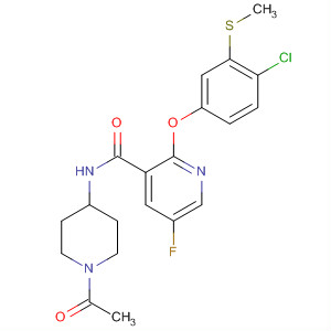 833483-25-3  3-Pyridinecarboxamide,N-(1-acetyl-4-piperidinyl)-2-[4-chloro-3-(methylthio)phenoxy]-5-fluoro-