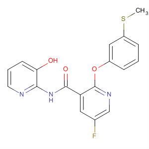 833483-34-4  3-Pyridinecarboxamide,5-fluoro-N-(3-hydroxy-2-pyridinyl)-2-[3-(methylthio)phenoxy]-