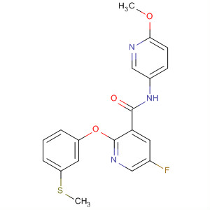 833483-39-9  3-Pyridinecarboxamide,5-fluoro-N-(6-methoxy-3-pyridinyl)-2-[3-(methylthio)phenoxy]-