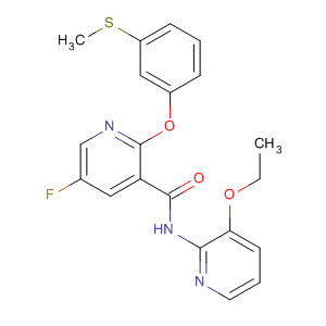 833483-42-4  3-Pyridinecarboxamide,N-(3-ethoxy-2-pyridinyl)-5-fluoro-2-[3-(methylthio)phenoxy]-