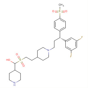 833490-83-8  4-Piperidinemethanol,1-[[2-[1-[(3R)-3-(3,5-difluorophenyl)-3-[4-(methylsulfonyl)phenyl]propyl]-4-piperidinyl]ethyl]sulfonyl]-