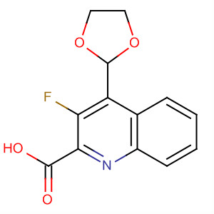 834884-27-4  2-Quinolinecarboxylic acid, 4-(1,3-dioxolan-2-yl)-3-fluoro-