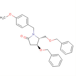 834895-34-0  2-Pyrrolidinone,1-[(4-methoxyphenyl)methyl]-4-(phenylmethoxy)-5-[(phenylmethoxy)methyl]-, (4S,5R)-