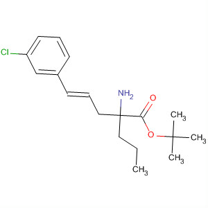 834905-21-4  4-Pentenoic acid, 2-amino-5-(3-chlorophenyl)-2-propyl-,1,1-dimethylethyl ester, (4E)-