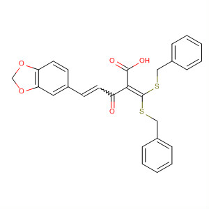 835614-40-9  4-Pentenoic acid,5-(1,3-benzodioxol-5-yl)-2-[bis[(phenylmethyl)thio]methylene]-3-oxo-