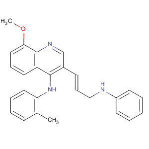835914-26-6  4-Quinolinamine,8-methoxy-N-(2-methylphenyl)-3-[(1E)-3-(phenylamino)-1-propenyl]-