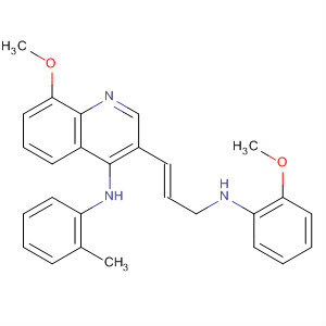 835914-33-5  4-Quinolinamine,8-methoxy-3-[(1E)-3-[(2-methoxyphenyl)amino]-1-propenyl]-N-(2-methylphenyl)-
