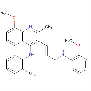 835914-34-6  4-Quinolinamine,8-methoxy-3-[(1E)-3-[(2-methoxyphenyl)amino]-1-propenyl]-2-methyl-N-(2-methylphenyl)-