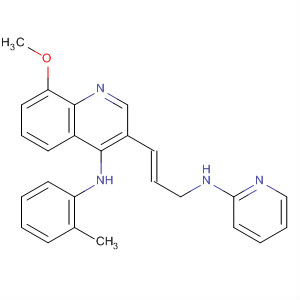 835914-35-7  4-Quinolinamine,8-methoxy-N-(2-methylphenyl)-3-[(1E)-3-(2-pyridinylamino)-1-propenyl]-