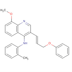 835914-39-1  4-Quinolinamine,8-methoxy-N-(2-methylphenyl)-3-[(1E)-3-phenoxy-1-propenyl]-