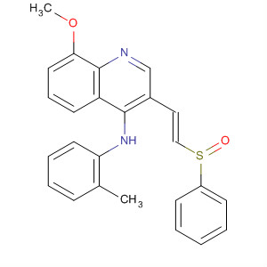 835914-43-7  4-Quinolinamine,8-methoxy-N-(2-methylphenyl)-3-[(1E)-2-(phenylsulfinyl)ethenyl]-